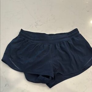 lululemon athletica Navy Hotty Hot Athletic Shorts Lightweight Elastic Waist